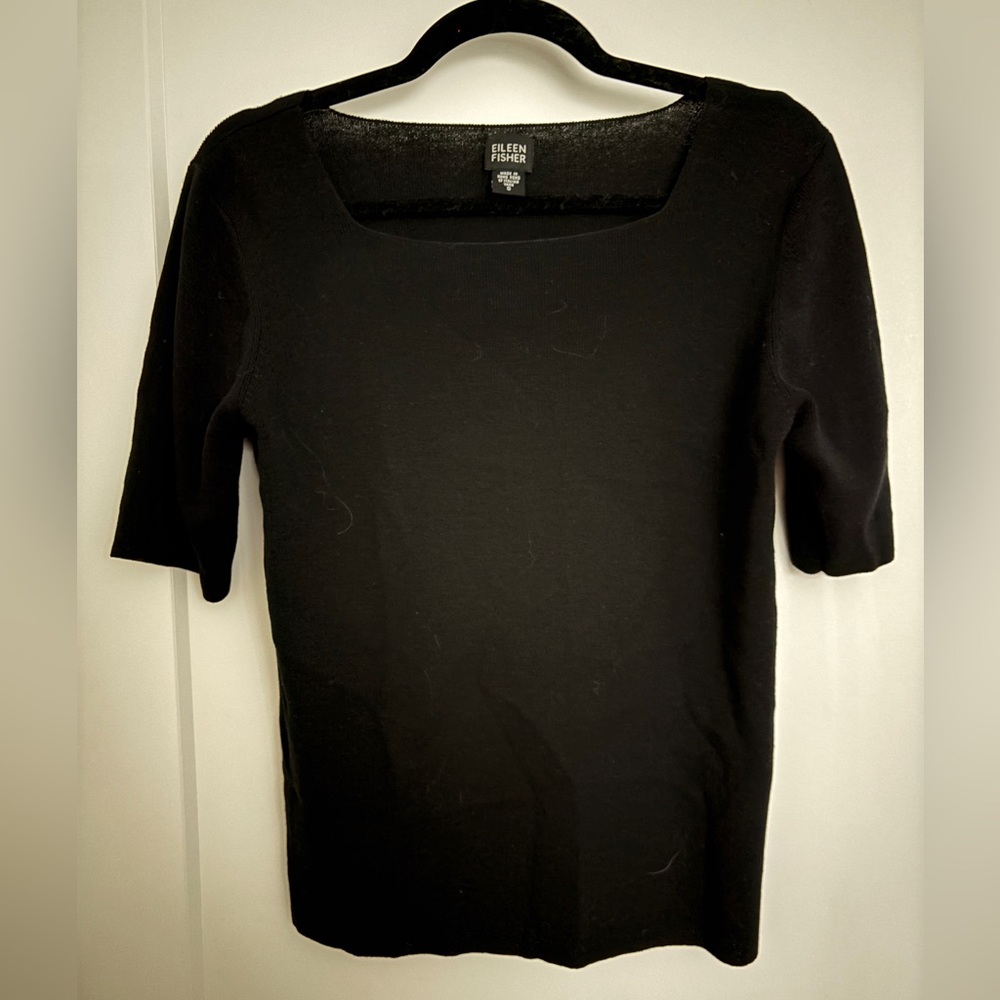 Eileen Fisher 100% Wool Sweater/ Shirt: an essential basic